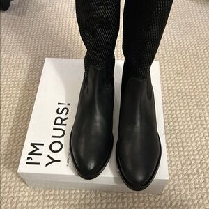 NEW Long Tall Sally quilted Black Tall stretchy Boots